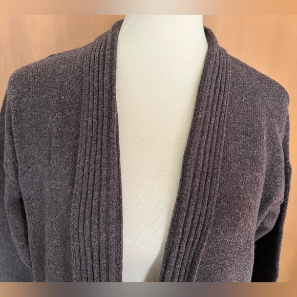 JJill brown burnt umber Heather open front cardigan, small, nwt - Picture 5 of 12